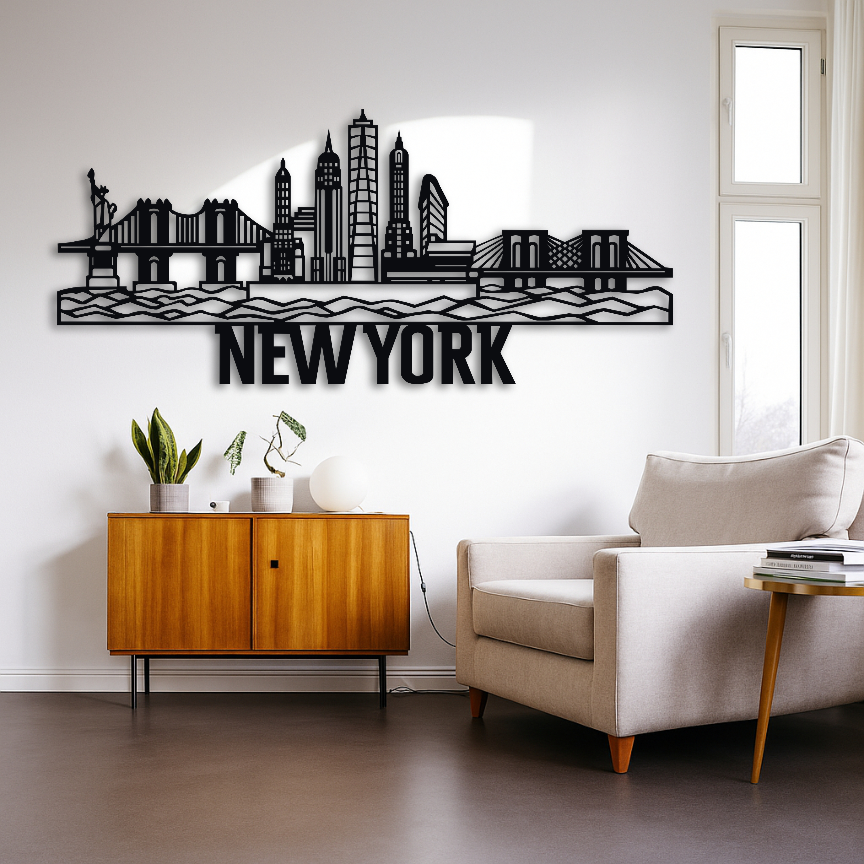 Metal wall art showcase